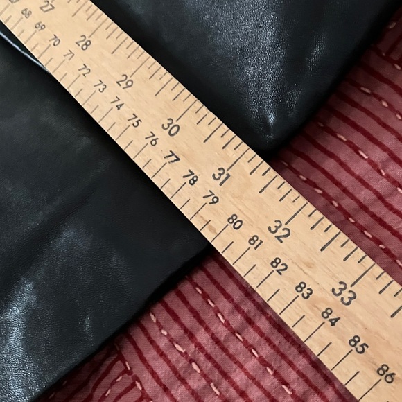 INC International Concepts Black Leather Blazer men’s size large - Picture 8 of 15